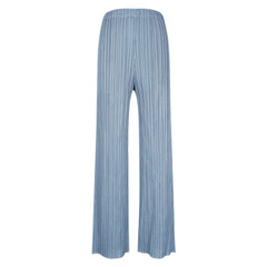 Luxury Solid Color High Waist  Ankle Length Straight Leg Pleated Pants
