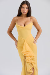 Sunset Ruffle Mesh Dress