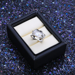 Authentic 925 Sterling Silver Natural Freshwater Pearl Geometric Rings