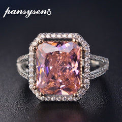 Romantic Pink Spinel Diamond with Solid 925 Silver Ring