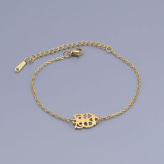 100% Stainless Steel Dainty Wise Owl Charm Bracelet