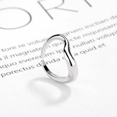 Korean Style 925 Sterling Silver Double Loop Rings