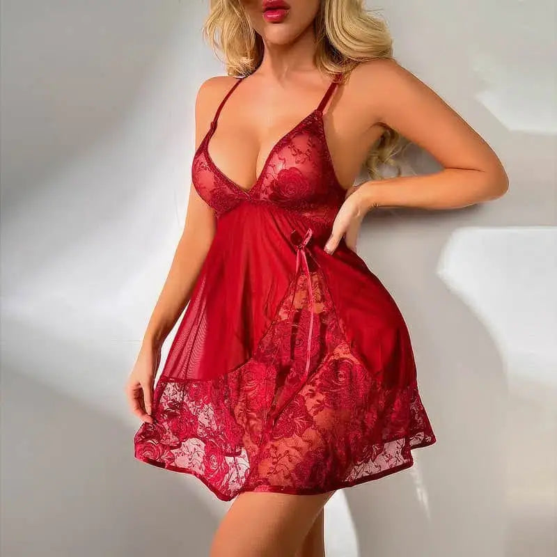 Temptation Perspective Sexy Mesh Babydoll Nightgown