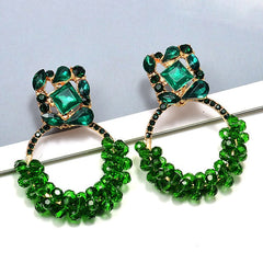 Cheerful Rhinestone Drop Dangle Earrings