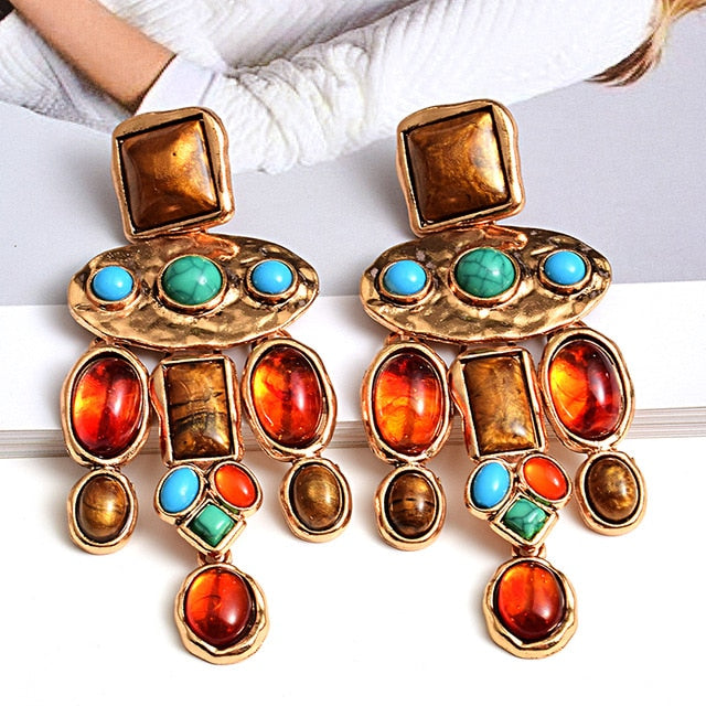 Not Shy Not Me Colorful Drop Dangle Earrings
