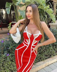 Be My Prisoner For The Night Midi Dress